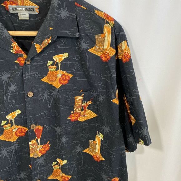 Hawaiian Quick Silver Mens Button Down Shirt - Picture 3 of 7